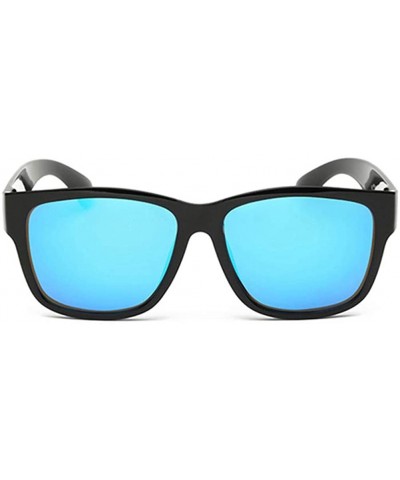 Oval Vintage Unisex Polarized Hippie Sun Glasses For Men Women Frame Mirrored Flat Lens Sunglasses UV400 - CS194IDUOKH $7.63
