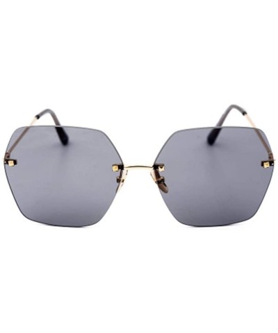 Sport Polygonal Frameless Metal Sunglasses Simple Fashion Elegant Sun Mirror - 2 - C5190O4AR9O $62.25