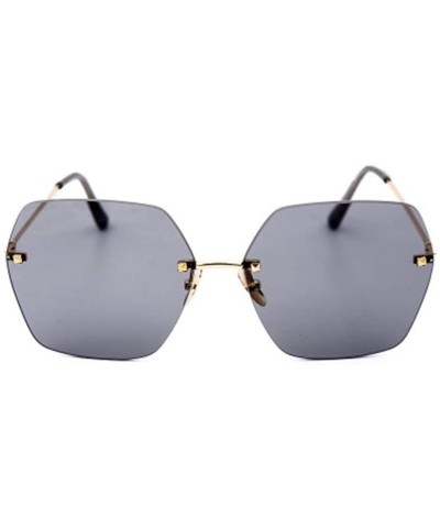 Sport Polygonal Frameless Metal Sunglasses Simple Fashion Elegant Sun Mirror - 2 - C5190O4AR9O $29.91