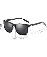 Oversized Unisex Polarized Sunglasses Square UV400 Brand Designer Sun glasses - Black Frame/Black Lenses - C3180K4NL9O $14.25