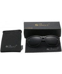 Oversized Unisex Polarized Sunglasses Square UV400 Brand Designer Sun glasses - Black Frame/Black Lenses - C3180K4NL9O $14.25