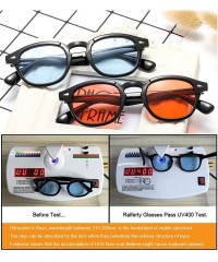 Round Vintage Johnny Depp Round Sunglasses Tint Lens Nerd Colorful Eyewear See Through Film Tony stark Glasses - 3 - CA18AK6I...