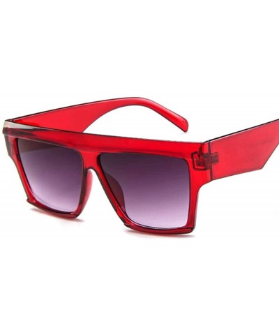 Oversized Oversized Sunglasses for Women Nonpolarized New Fashion PC Frame Glasses Uv Protection MLS5059 - Red - CB18UUYO2H8 ...