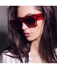 Oversized Oversized Sunglasses for Women Nonpolarized New Fashion PC Frame Glasses Uv Protection MLS5059 - Red - CB18UUYO2H8 ...