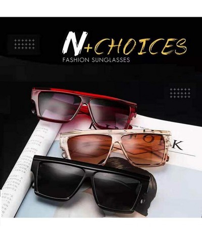 Oversized Oversized Sunglasses for Women Nonpolarized New Fashion PC Frame Glasses Uv Protection MLS5059 - Red - CB18UUYO2H8 ...