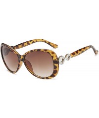 Aviator Sunglasses for Women Knot - Leopard Print - CT18RNCRHMD $13.09