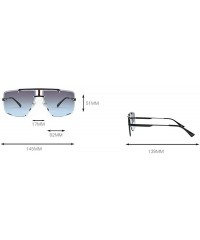 Square 2019 new fashion luxury men's square cut edge frameless metal legs brand designer sunglasses UV400 - Brown - CD18UZ7T5...