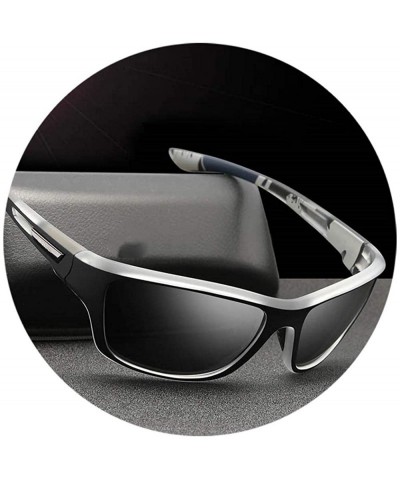 Oversized Lightweight polarized sunglasses male fashion sunglasses male outdoor plaza tourism UV goggles - White Black - C919...