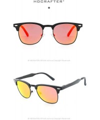 Square Blue Light Blocking Glasses for Computer Use-Polarized Sunglasses for Women Men Retro Sun Glasses - Black&red - CW18XW...