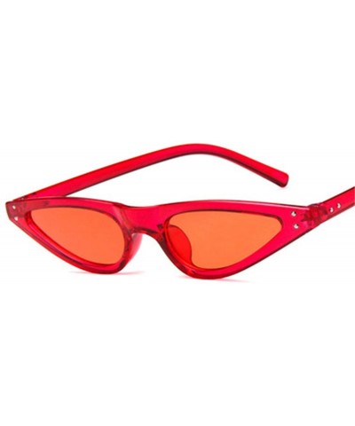 Sport Vintage style Teardrop Cat Eye Sunglasses for Women PC Resin UV 400 Protection Sunglasses - Red - CR18SAT09CD $16.70