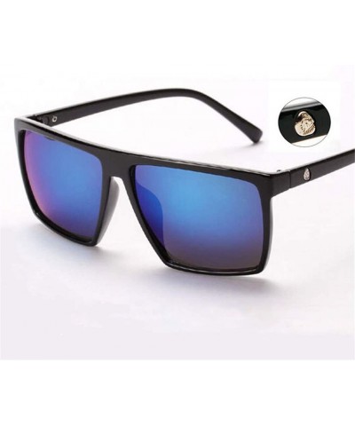 Goggle Retro Frame Square Male Sunglasses Men All Black Oversized Big Sun Glasses for Women Sun Glasses - Skull 8921 C5 - CG1...