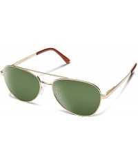 Round Callsign Polarized Sunglasses - Gold / Polarized Gray Green - CL196XOTRAS $32.92