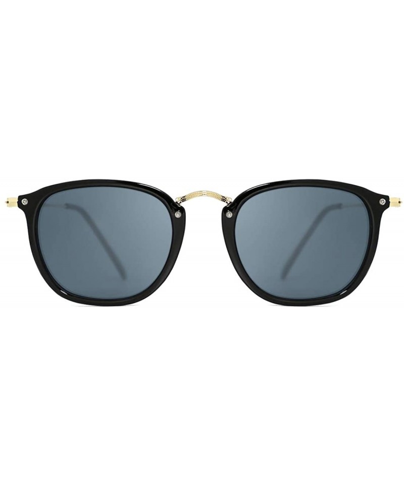 Cat Eye Vintage Round Sunglasses for Women Men Classic Retro Sunglasses UV Protection - 03-black - C718UZEXQ4M $13.04