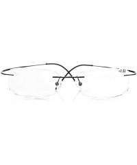 Rimless Titanium Rimless Eyeglasses Women Men (Black- 51mm) - 08-black - CF11UM015G3 $18.37