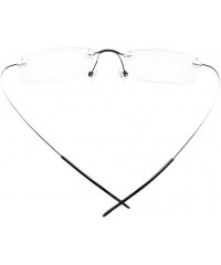 Rimless Titanium Rimless Eyeglasses Women Men (Black- 51mm) - 08-black - CF11UM015G3 $33.23