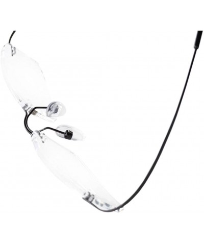 Rimless Titanium Rimless Eyeglasses Women Men (Black- 51mm) - 08-black - CF11UM015G3 $33.23