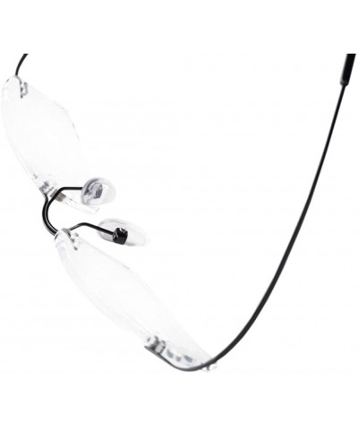 Rimless Titanium Rimless Eyeglasses Women Men (Black- 51mm) - 08-black - CF11UM015G3 $18.37