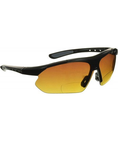 Semi-rimless sunglasses Bifocal Sunglasses Vision Black - Black Grey - CX12MXMCF8W $21.17