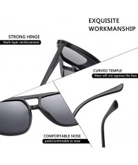 Square Square Polarized Sunglasses for Men Driving UV400 - C2night Vision - C2199I8GKOZ $11.88