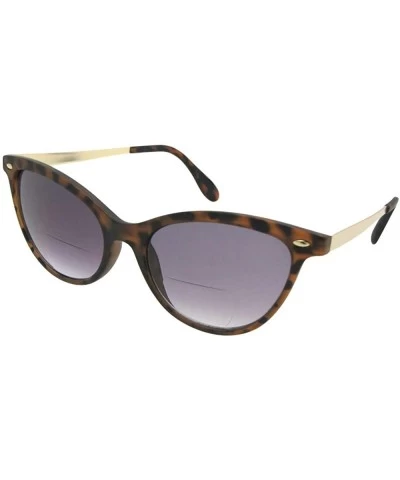 Cat Eye Bifocal Sunglasses Women's Cat-eye B105 - Tortoise Frame-gray Lenses - C418RO20CIL $28.13