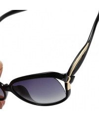 Oval Polarized Sunglasses Antiglare Anti ultraviolet Classical - Wine Red - CH18WCHX3S5 $22.86