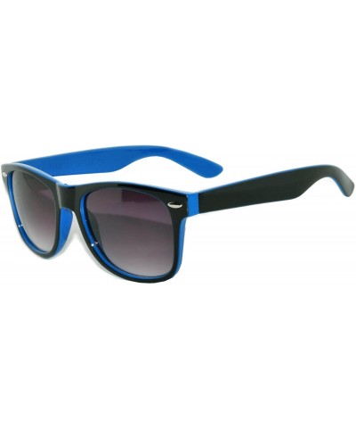 Wayfarer Classic Retro Two -Tone Vintage Smoke Lens Sunglasses Mens and Womens - Blue - CR11P8WYC2J $19.60
