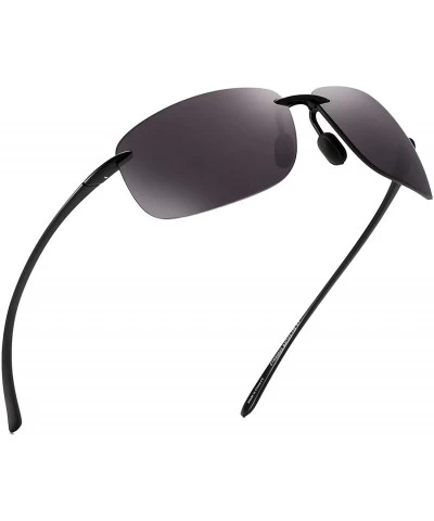 Sport Sport Sunglasses for Men Women TR90 Rimless Frame for Running Fishing Cycling Driving - Grey - CE18I22OGZ7 $29.86