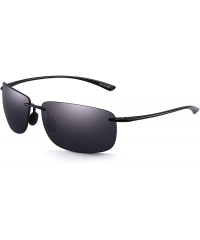 Sport Sport Sunglasses for Men Women TR90 Rimless Frame for Running Fishing Cycling Driving - Grey - CE18I22OGZ7 $17.68
