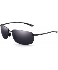Sport Sport Sunglasses for Men Women TR90 Rimless Frame for Running Fishing Cycling Driving - Grey - CE18I22OGZ7 $17.68