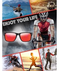 Sport Rectangle Lightweight Polarized Sunglasses for Men Women - M301-shiny Black - CN18EYGK2GT $30.81