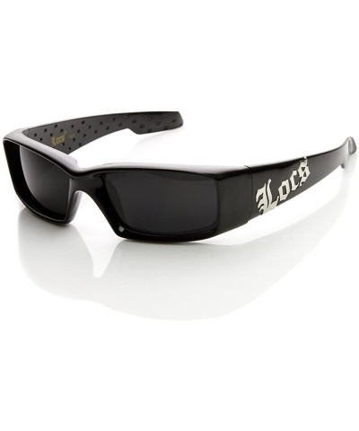 Sport Gangsta Shades LOCs Hardcore Square Inset Lens Sunglasses (Black-Black) - CK11KPWJ6ZP $20.10