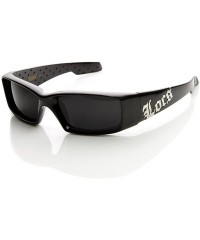 Sport Gangsta Shades LOCs Hardcore Square Inset Lens Sunglasses (Black-Black) - CK11KPWJ6ZP $9.92