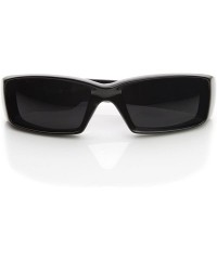 Sport Gangsta Shades LOCs Hardcore Square Inset Lens Sunglasses (Black-Black) - CK11KPWJ6ZP $9.92