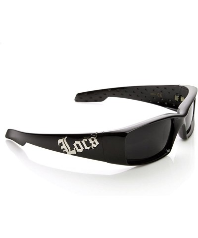 Sport Gangsta Shades LOCs Hardcore Square Inset Lens Sunglasses (Black-Black) - CK11KPWJ6ZP $9.92