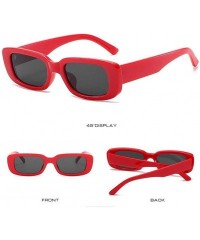 Square Women Men Classic Rectangle Sunglasses Vintage Leopard Square Sun Glasses UV400 Eyewear - C7 Grey Pink - CJ199OE5TT5 $...