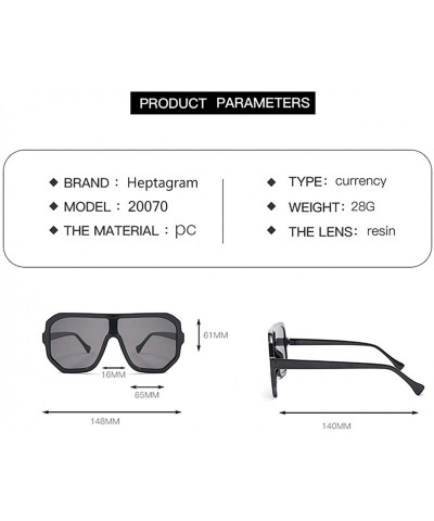 Oversized Oversized Square Sunglasses for Men Womens Sunglasses Fashion Brand Designer Style shades - C21965GOQK8 $9.03