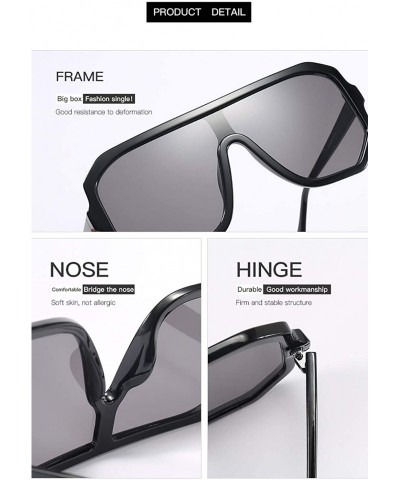 Oversized Oversized Square Sunglasses for Men Womens Sunglasses Fashion Brand Designer Style shades - C21965GOQK8 $9.03