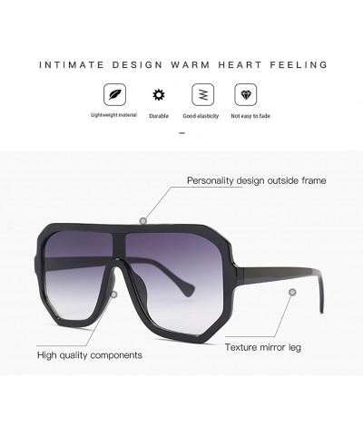 Oversized Oversized Square Sunglasses for Men Womens Sunglasses Fashion Brand Designer Style shades - C21965GOQK8 $9.03