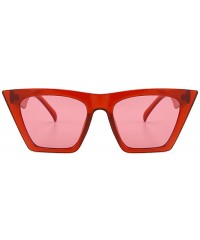 Oversized Flat Top Sunglasses for men women Retro Designer Square Succinct Style sunglasses Clear lens sunglasses UV400 - 4 -...