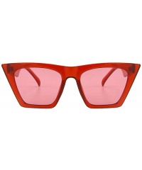 Oversized Flat Top Sunglasses for men women Retro Designer Square Succinct Style sunglasses Clear lens sunglasses UV400 - 4 -...