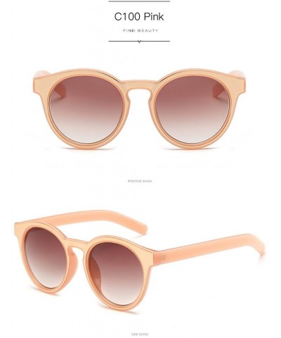 Oversized Luxury Fashion Round Sunglasses Women Brand Designer Vintage Oversized 91533Y - Pink - CO184T4A55I $8.52