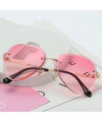 Round RimlSunglasses Women Sun Glasses Gradient Shades Cutting Lens FramelMetal Eyeglasses UV400 - Blue Pink - CN19853QU65 $3...