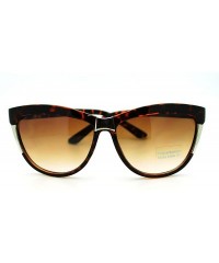 Round Round Cateye Sunglasses Womens Stylish Vintage Fashion Shades - Tortoise - CW11DEZ8QZB $10.36