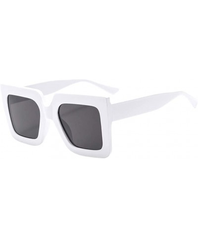 Square Vintage Square Cat Eye Sunglasses for Women Fashion Oversize Sunglasses - A - C9190NCI7SH $15.73