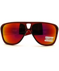 Aviator Retro Multicolor Lens Sunglasses Sporty Racer Flat Top Aviators - Red - C111F64GN6R $10.75