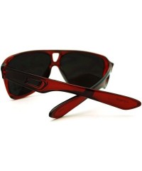 Aviator Retro Multicolor Lens Sunglasses Sporty Racer Flat Top Aviators - Red - C111F64GN6R $10.75