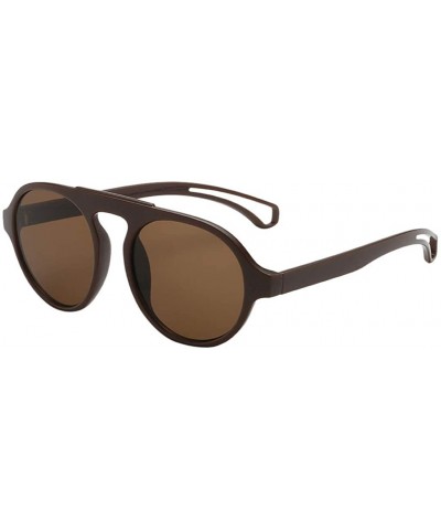 Sport Round Sunglasses Sports Sunglasses Classic Design Mirror Sunglasses - E - CP18TM5EE7E $9.74