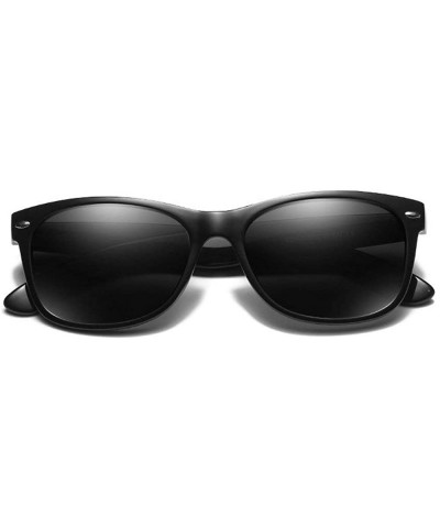 Goggle Ultra light Lady Fashion Brand Designer Square Frame Sunglasses Polarized Mens Goggle - Black - CP18T44E827 $14.90