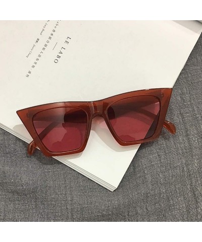 Oversized Flat Top Sunglasses for men women Retro Designer Square Succinct Style sunglasses Clear lens sunglasses UV400 - 4 -...