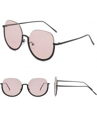 Wrap Half Frame Sunglasses Classic Design Mirror Sunglasses Vintage Womens Sunglasses - Pink - CK18TN7X7ZQ $9.54